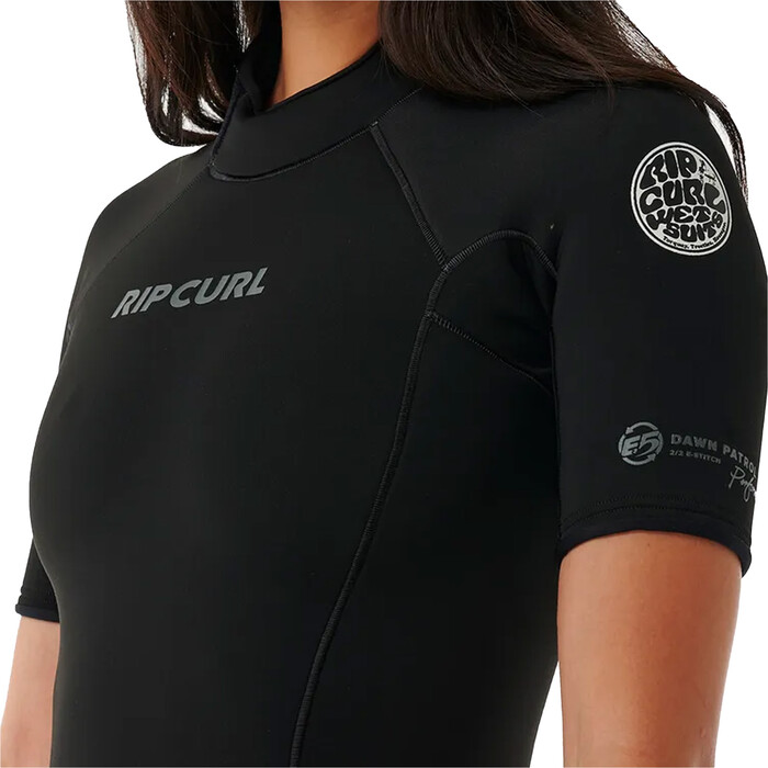 2024 Rip Curl Womens Dawn Patrol 2mm Back Zip Shorty Wetsuit 136WSP - Black